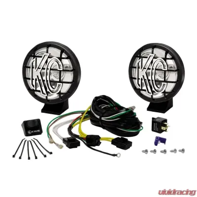 KC HiLiTES 5" Apollo Pro Halogen Spot Beam Lights Pair Pack - Black - KC #450 - 450