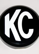 KC Hilites 6" Plastic Cover - KC #5105 Black with White KC Logo                                     - 5105 - Image 2