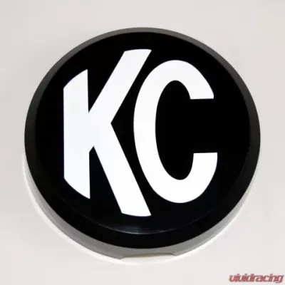 KC Hilites 6" Plastic Cover - KC #5105 Black with White KC Logo - 5105