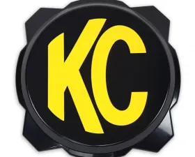 KC HiLiTES KC Gravity Pro6 Light Cover, Black with Yellow Logo, #5111