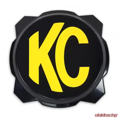 KC HiLiTES KC Gravity Pro6 Light Cover, Black with Yellow Logo, #5111 - 5111