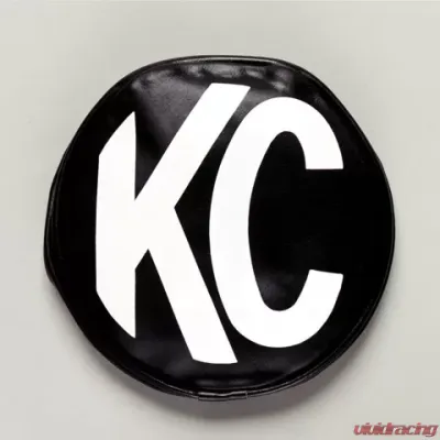 KC HiLiTES 8" Vinyl Cover KC #5800 Black with White Logo for Off-Road Lights - 5800