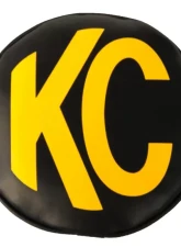 KC HiLiTES KC 8" Vinyl Cover - Black with Yellow KC Logo - Fits KC #5802                                     - 5802 - Image 2