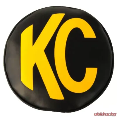 KC HiLiTES KC 8" Vinyl Cover - Black with Yellow KC Logo - Fits KC #5802 - 5802