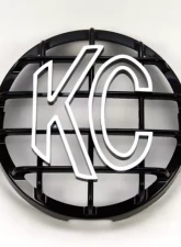 KC HiLiTES 6" Stone Guard Black with White KC Logo for Off-Road Lights                                     - 7210 - Image 2