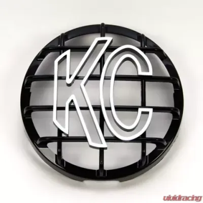 KC HiLiTES 6" Stone Guard Black with White KC Logo for Off-Road Lights - 7210