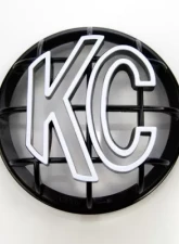 KC HiLiTES 5" Apollo Stone Guard KC #7217 Black with White Logo                                     - 7217 - Image 2