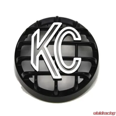 KC HiLiTES 4" Stone Guard Black with White Logo for Off-Road Lights - KC #7219 - 7219