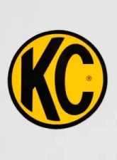 KC HiLiTES 3" Decal KC #9900 Yellow with Black Logo for Off-Road Vehicles                                     - 9900 - Image 2