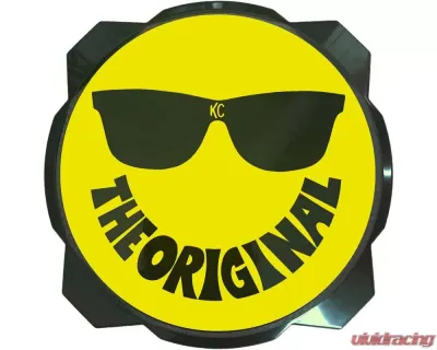 KC Hilites 6" Pro6 Gravity Light Cover 50th Anniversary Smiley Face Yellow/Black Logo - 5114