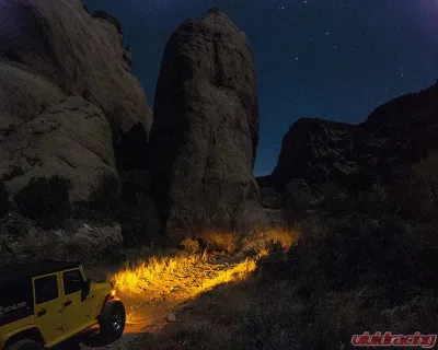 KC Hilites 4 Inch Gravity SAE LED G4 Fog Light Kit Clear for Jeep Wrangler JK 2010-2018 - 1497