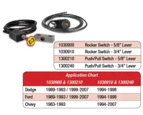 BD Diesel Rocker Switch Kit, Exhaust Brake - 3/4 Manual Lever