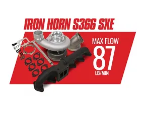 BD Diesel BD Iron Horn 5.9L Cummins Turbo Kit S366SXE/80 0.91AR Dodge 2003-2007 Dodge 2003-2007 5.9L 6-Cyl