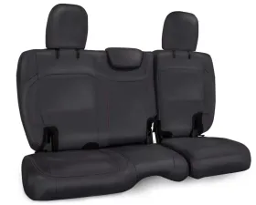 PRP Seats Rear Bench Covers Black with Red Stitch for Jeep Wrangler JL 2 Door 2018-2020