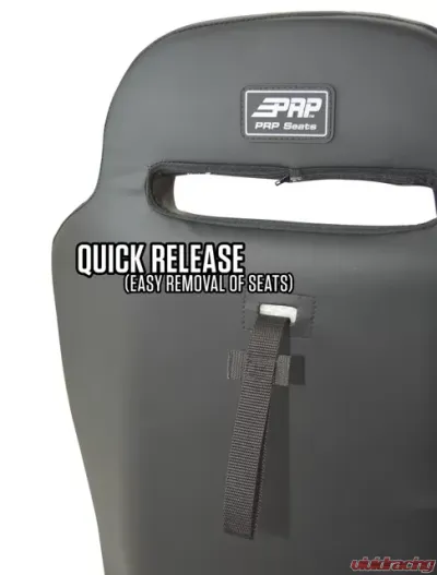 PRP Seats GT/S.E. Rear Suspension Seat Black with Red Outline for Polaris RZR XP 1000 2014-2018 - A58R-237