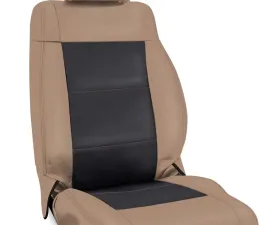 PRP Seats Front Seat Covers Black and Tan for Jeep Wrangler JK 2007-2010 2/4 Door