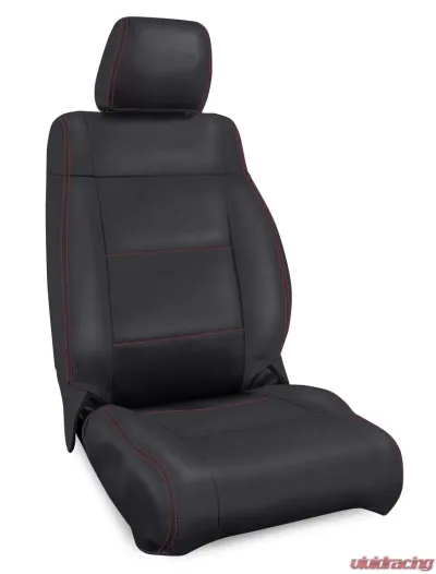 PRP Seats Front Seat Covers Black with Black Stitch for Jeep Wrangler JK 2013-2017 - B022-01