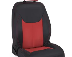 PRP Seats Front Seat Covers Black and Red with Red Stitch for Jeep Wrangler JK 2013-2017