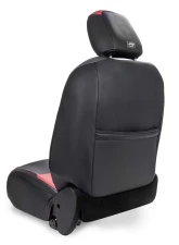 PRP Seats Front Seat Covers Black with Red Stitch and Pocket for Jeep Wrangler JL 2018-2020                                     - B037-01 - Image 2