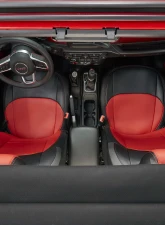 PRP Seats Front Seat Covers Black with Red Stitch and Pocket for Jeep Wrangler JL 2018-2020                                     - B037-01 - Image 2