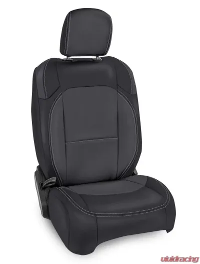 PRP Seats Front Seat Covers Black and Grey with Pocket for Jeep Wrangler JL 2 Door 2018-2020 - B037-03