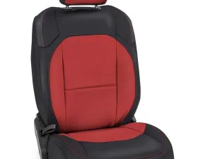PRP Seats Front Seat Covers Black and Red with Pocket for Jeep Wrangler JL 2 Door 2018-2020