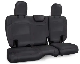 PRP Seats Rear Bench Covers Black with Red Stitch for Jeep Wrangler JL 4 Door 2018-2020