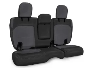PRP Seats Rear Bench Covers Black and Grey with Silver Stitch for Jeep Wrangler JL 2018-2020