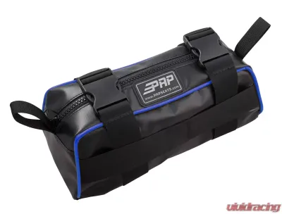 PRP Seats Baja Bag Black With Blue Piping Vinyl Coated Nylon - E10-I