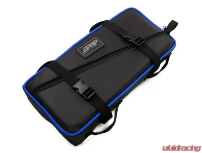PRP Seats Low Profile Tool Bag Blue Silver Piping Vinyl Coated Nylon E11-I Fitment - E11-I