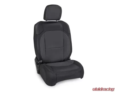 PRP Seats Black and Grey Front Seat Covers Pair for Jeep Wrangler JL 4 Door | Gladiator JT | Rubicon 2018+ - B040-03
