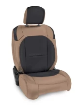 PRP Seats Black and Tan Front Seat Covers Pair for Jeep Wrangler JL 4 Door, Gladiator JT, Rubicon 2018+                                     - B040-04 - Image 2