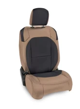PRP Seats Black and Tan Front Seat Covers Pair for Jeep Wrangler JL 4 Door | Gladiator JT 2018+                                     - B040-04 - Image 2