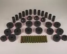 Rugged Ridge Suspension Bushing Kit, Polyurethane, Black; 55-75 Jeep CJ5/CJ7 Jeep