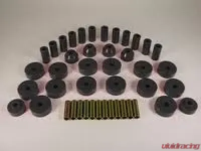 Rugged Ridge Suspension Bushing Kit, Polyurethane, Black; 55-75 Jeep CJ5/CJ7 Jeep - 1-2001BL
