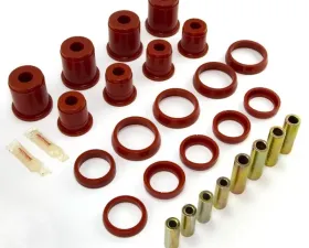 Rugged Ridge Suspension Control Arm Bushing Kit, Front, Red; Jeep Wrangler TJ 1997-2006