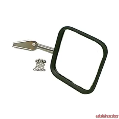 Rugged Ridge Door Mirror Kit, Right, Head/Arm, Stainless Steel; 55-86 Jeep CJ Jeep - 11005.04