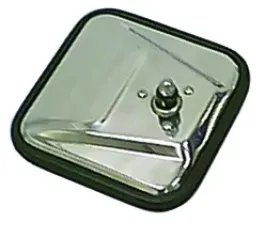 Rugged Ridge Door Mirror Head, Left, CJ-Style, Stainless Steel; 55-86 Jeep CJ Jeep