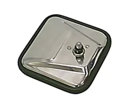 Rugged Ridge Door Mirror Head, Right, CJ-Style, Stainless Steel; 55-86 Jeep CJ Jeep