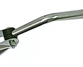 Rugged Ridge Door Mirror Arm Kit, Left, Bracket, Stainless Steel; 55-86 Jeep CJ Jeep