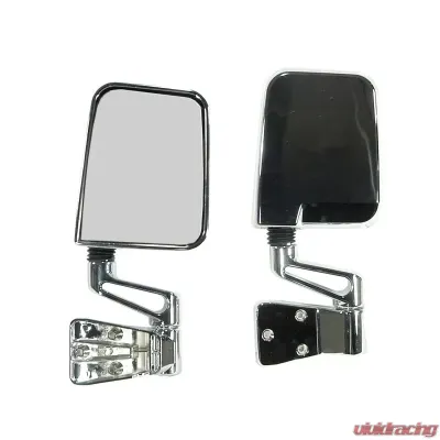 Rugged Ridge Door Mirror Kit, Chrome; 87-02 Jeep Wrangler YJ/TJ Jeep Wrangler - 11010.04