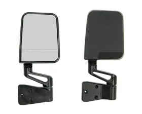 Rugged Ridge Door Mirror Kit, Dual Focus, Black; 87-02 Jeep Wrangler YJ/TJ Jeep Wrangler