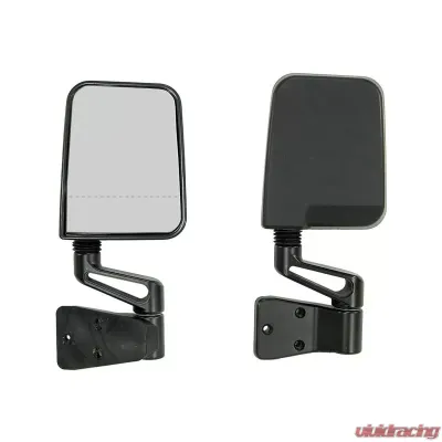 Rugged Ridge Door Mirror Kit, Dual Focus, Black; 87-02 Jeep Wrangler YJ/TJ Jeep Wrangler - 11017.01