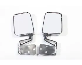 Rugged Ridge Door Mirror Kit, Dual Focus, Chrome; 87-02 Jeep Wrangler YJ/TJ Jeep Wrangler