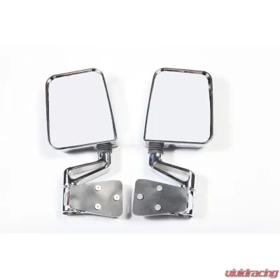Rugged Ridge Door Mirror Kit, Dual Focus, Chrome; 87-02 Jeep Wrangler YJ/TJ Jeep Wrangler - 11018.01
