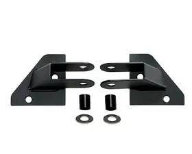 Rugged Ridge Mirror Relocation Bracket Kit, Black; Jeep Wrangler YJ 1987-1995