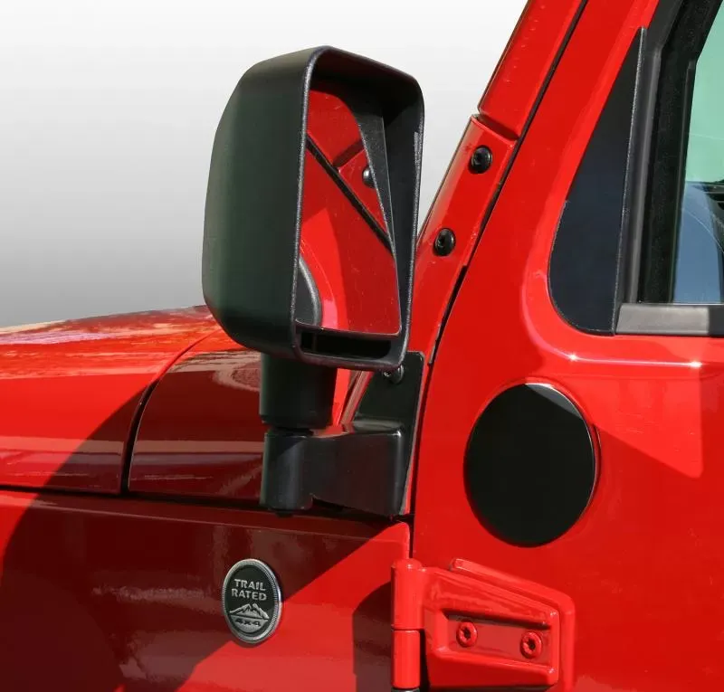Rugged Ridge Mirror Filler Plate Kit, Pair; Jeep Wrangler JK 2007-2018 - 11025.05