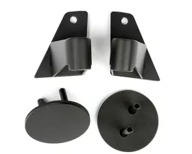 Rugged Ridge Mirror Relocation Bracket Kit, Textured Black; Jeep Wrangler JK 2007-2018