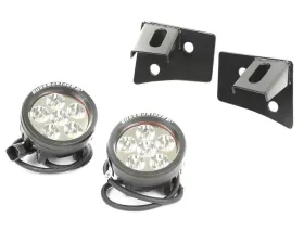 Rugged Ridge Light Kit, Windshield Mounted, Round, Black; 07-18 Wrangler JK Jeep Wrangler 2007-2018