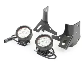 Rugged Ridge Light Kit, Windshield Mounted, Round, Black; 97-06 Wrangler TJ Jeep Wrangler 1997-2006